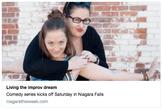 Comedian Brie Watson and Dina Senior host improv comedy series in Niagara Region.